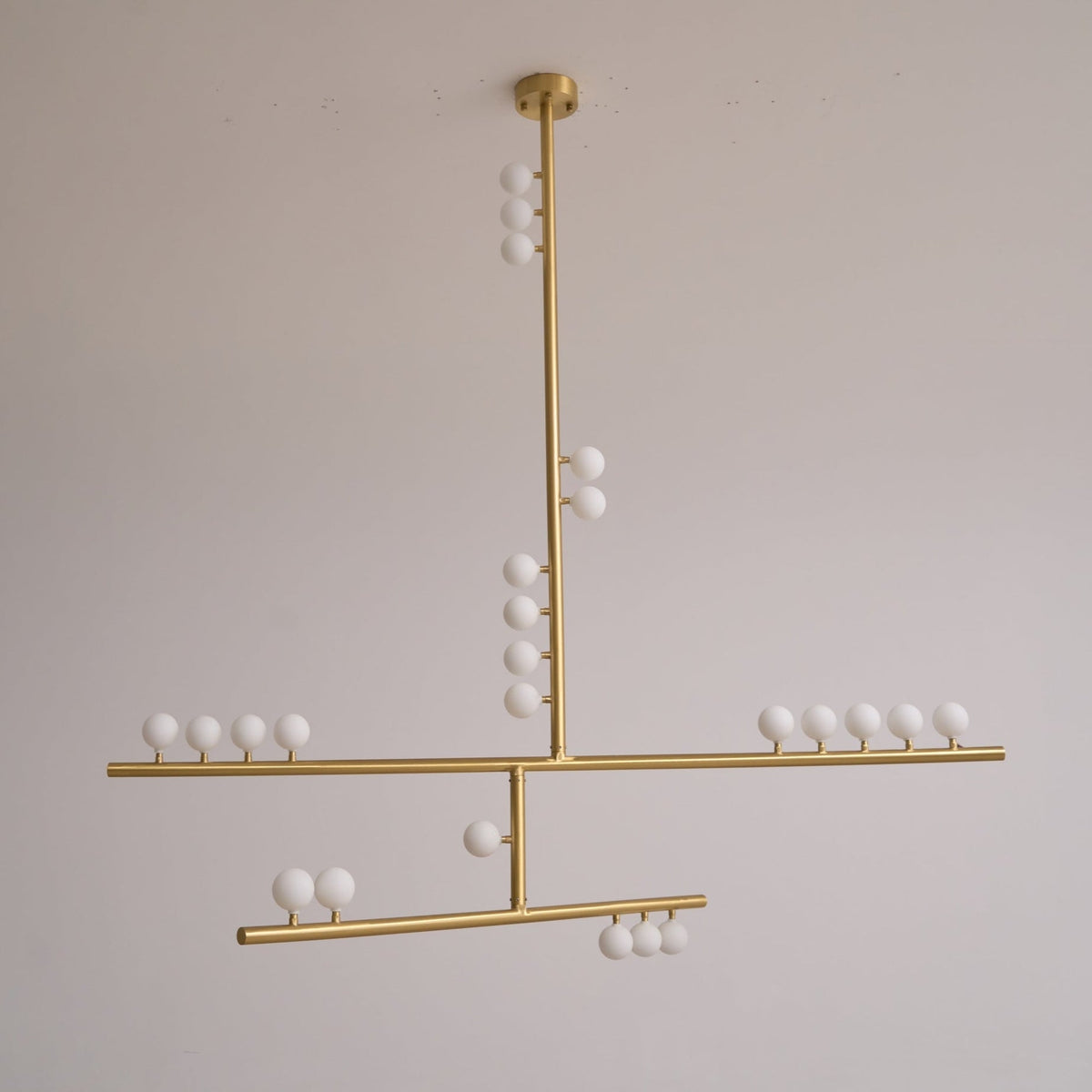 Bara Geometrische Messing-Lineare Pendelleuchte Kronleuchter