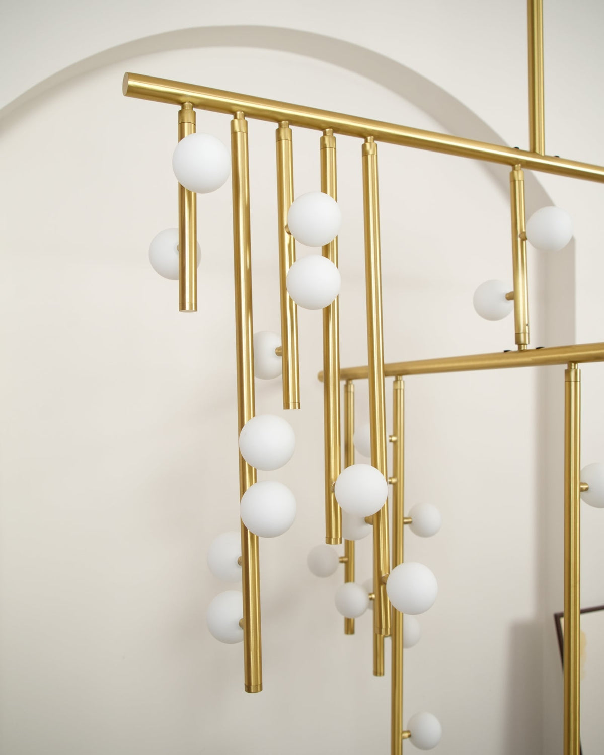 Bara Geometrische Messing-Lineare Pendelleuchte Kronleuchter