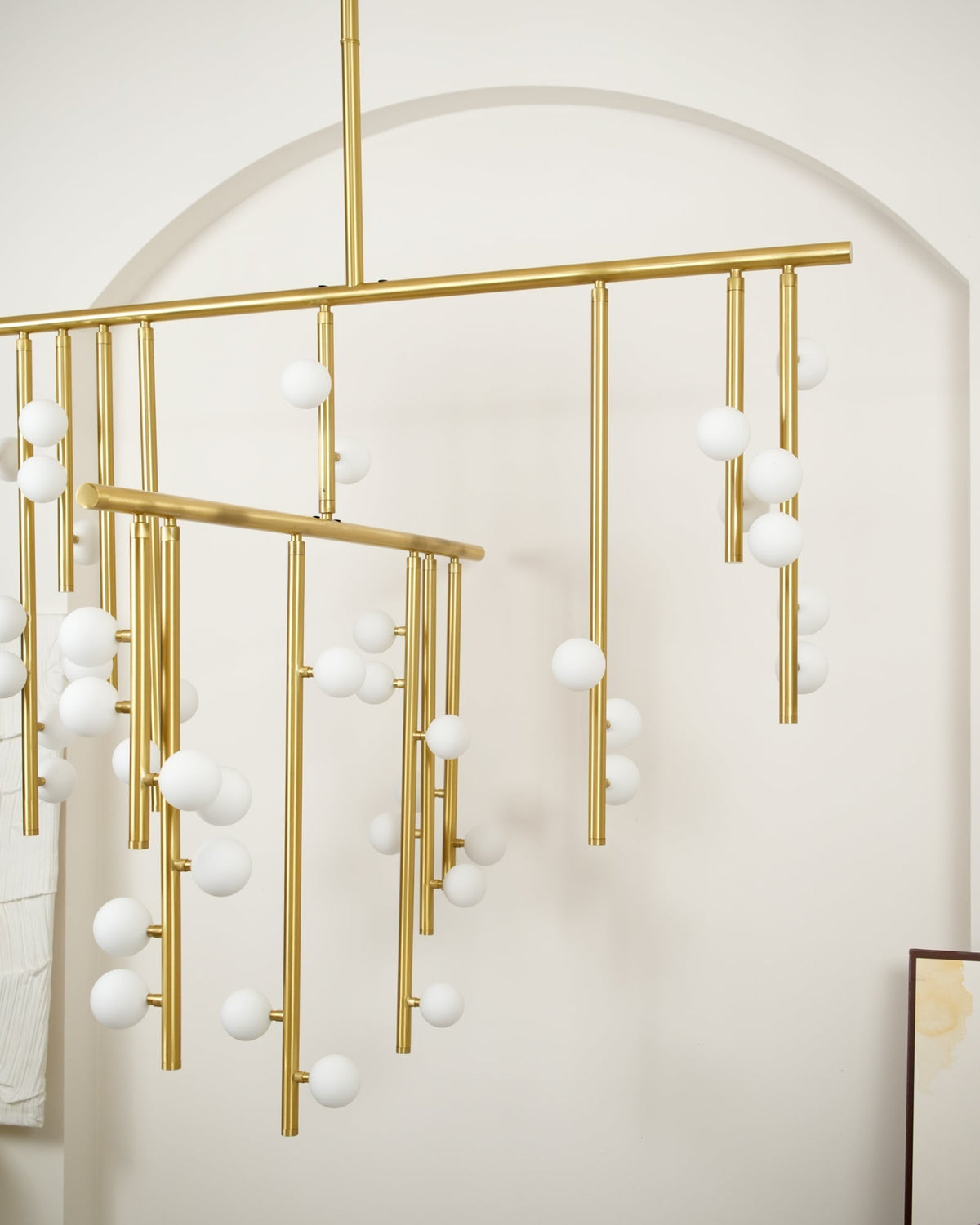Bara Geometrische Messing-Lineare Pendelleuchte Kronleuchter