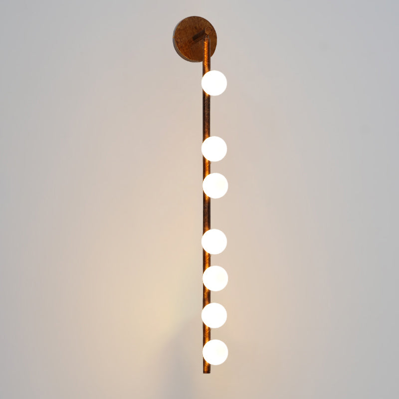 Rory zeitgenössische minimalistische Röhren-Wandleuchte aus Messing und Glas