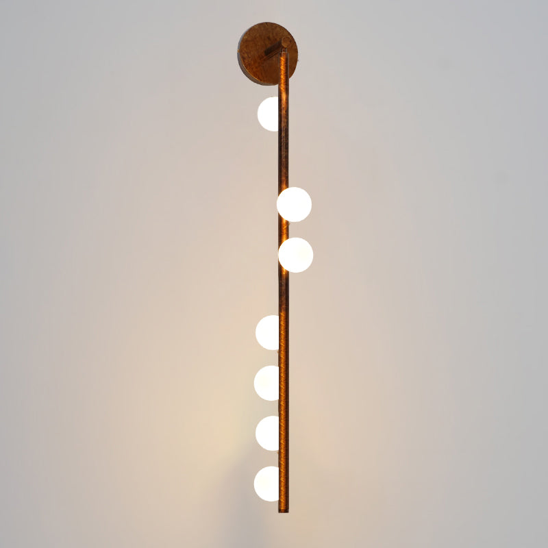 Rory zeitgenössische minimalistische Röhren-Wandleuchte aus Messing und Glas