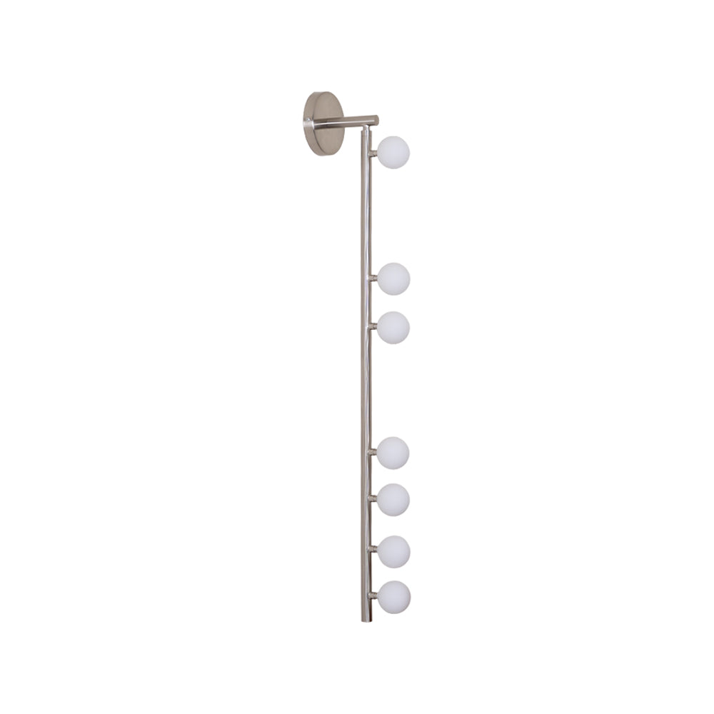 Pamela Röhren-Wandleuchte aus Messing und Glas mit Stecker