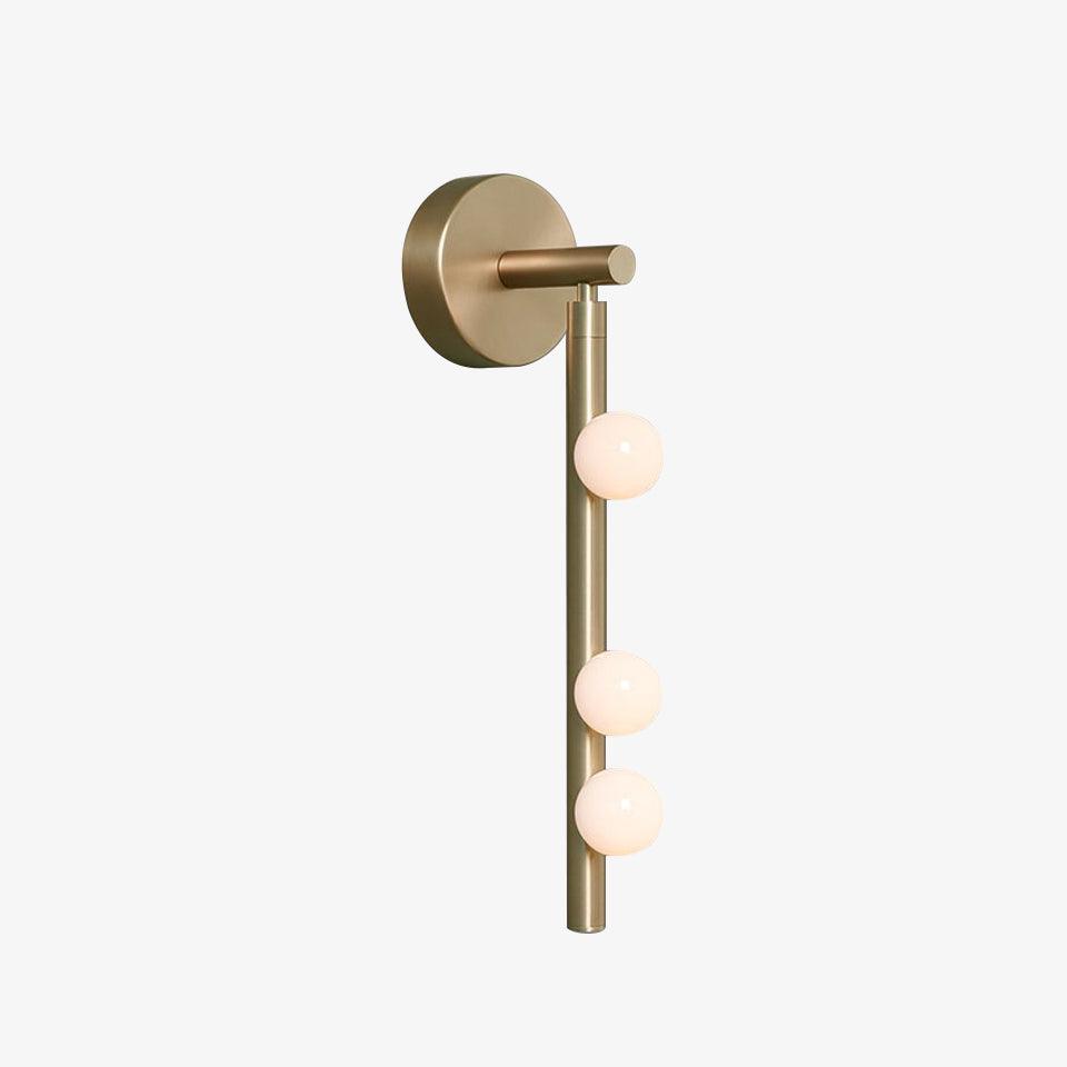 Rory zeitgenössische minimalistische Röhren-Wandleuchte aus Messing und Glas