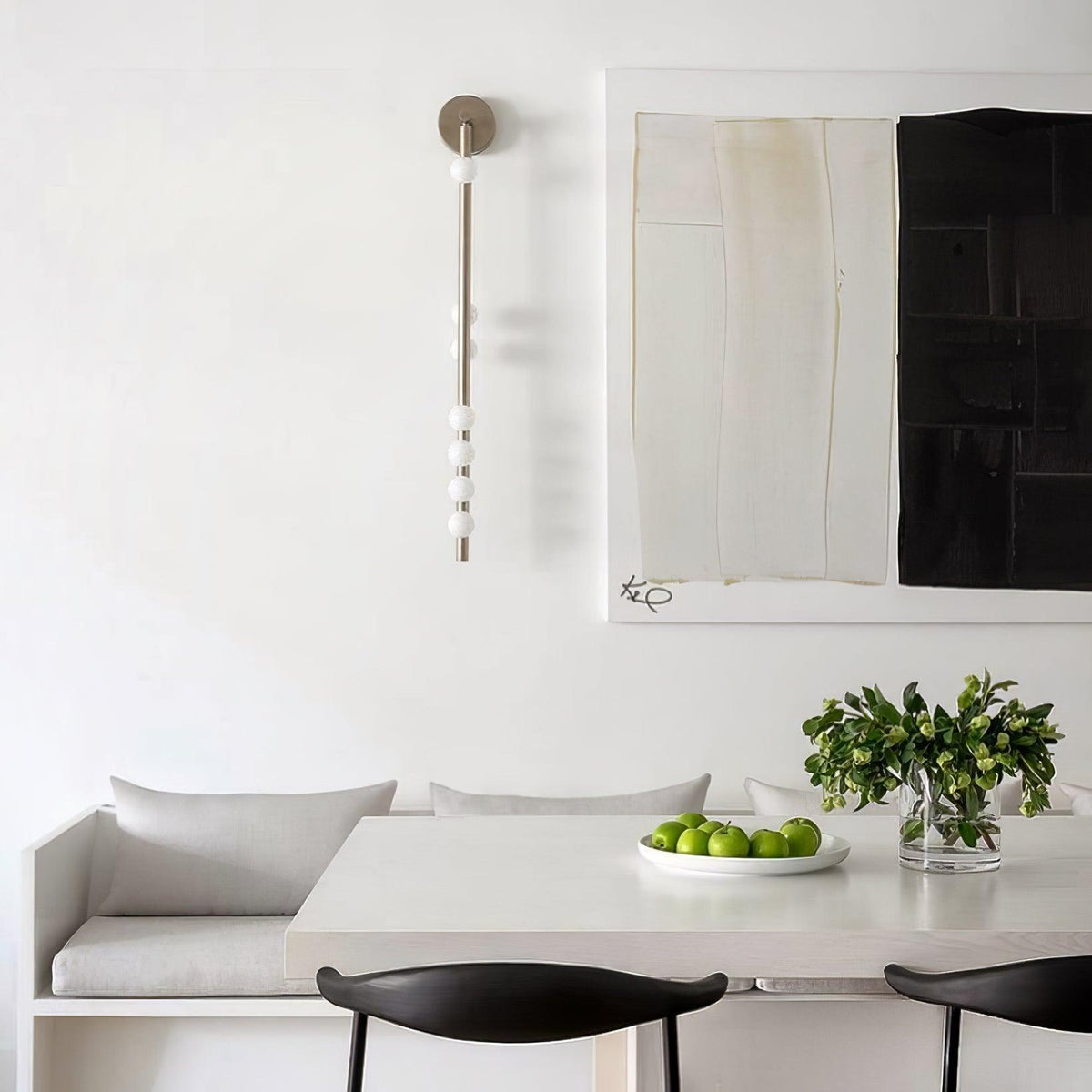 Rory zeitgenössische minimalistische Röhren-Wandleuchte aus Messing und Glas