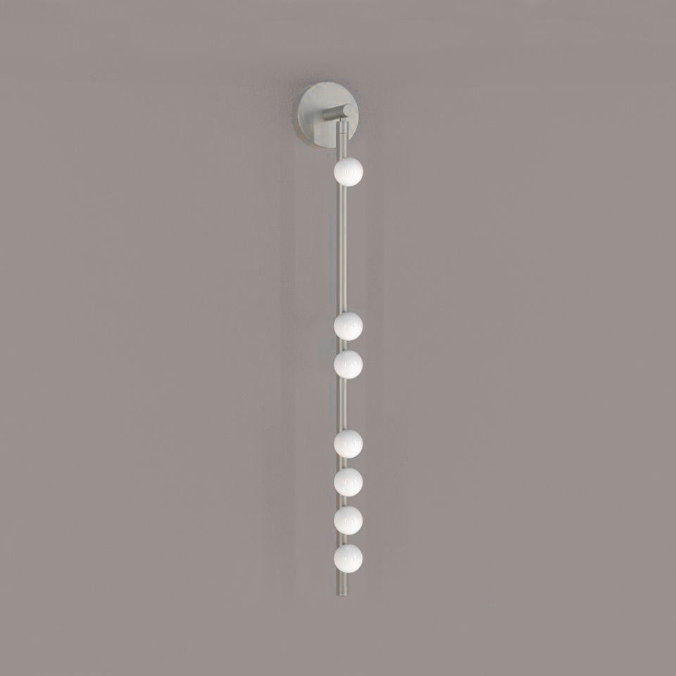 Pamela Röhren-Wandleuchte aus Messing und Glas mit Stecker