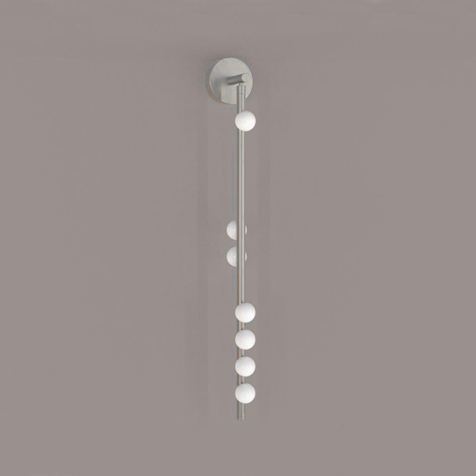 Pamela Röhren-Wandleuchte aus Messing und Glas mit Stecker