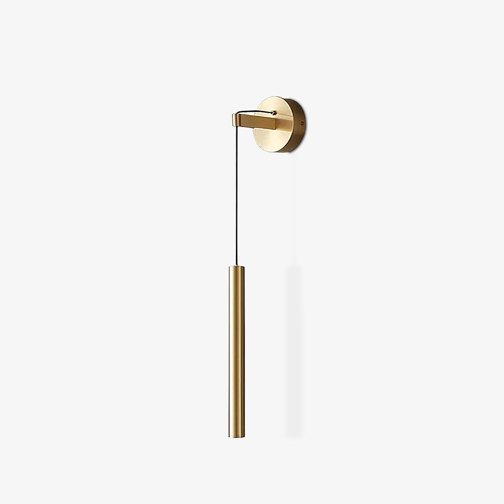 Loxley zeitgenössische minimalistische Line-Wandleuchte aus Messing