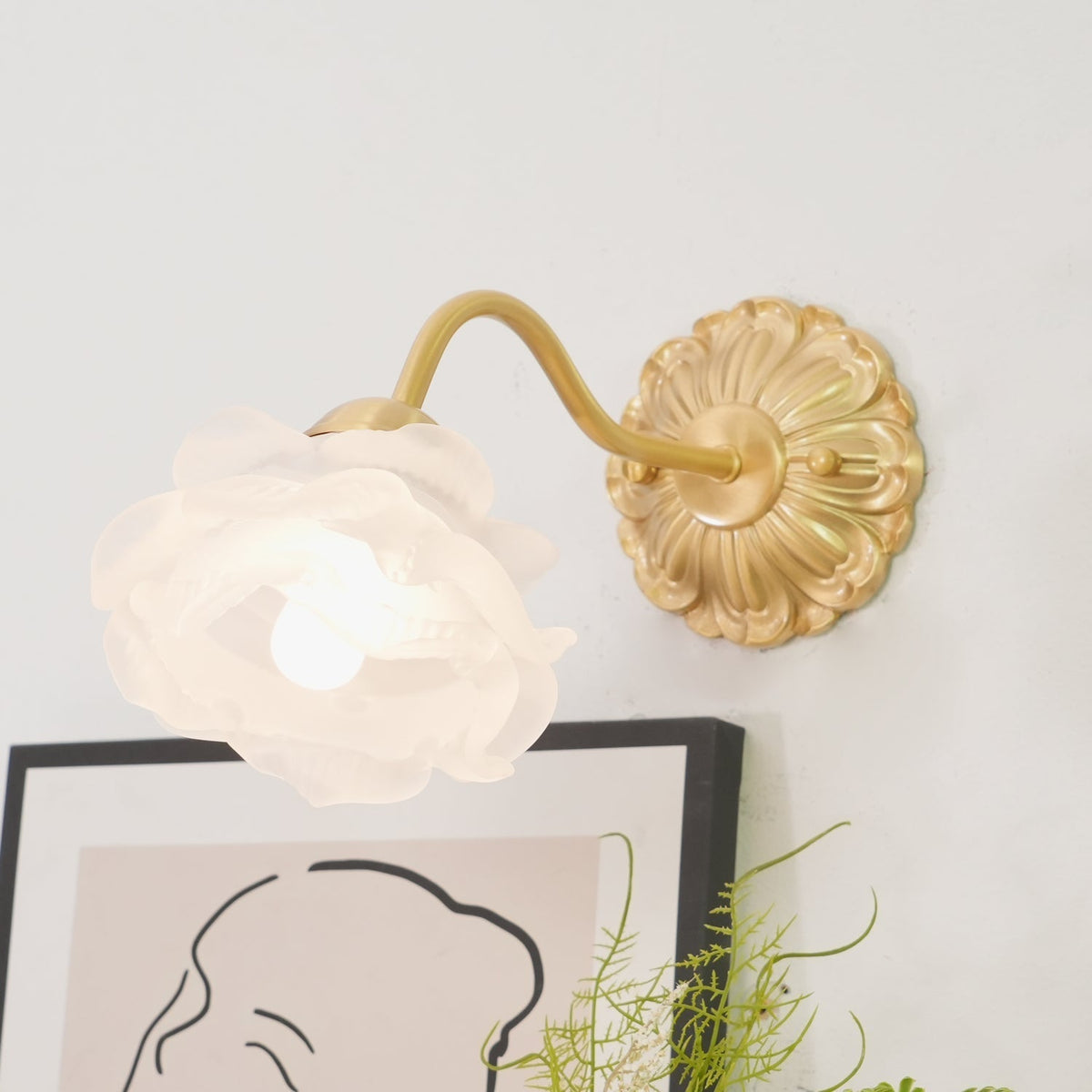 Palo Messing-Blumenmuster-Luxus-Wandleuchte