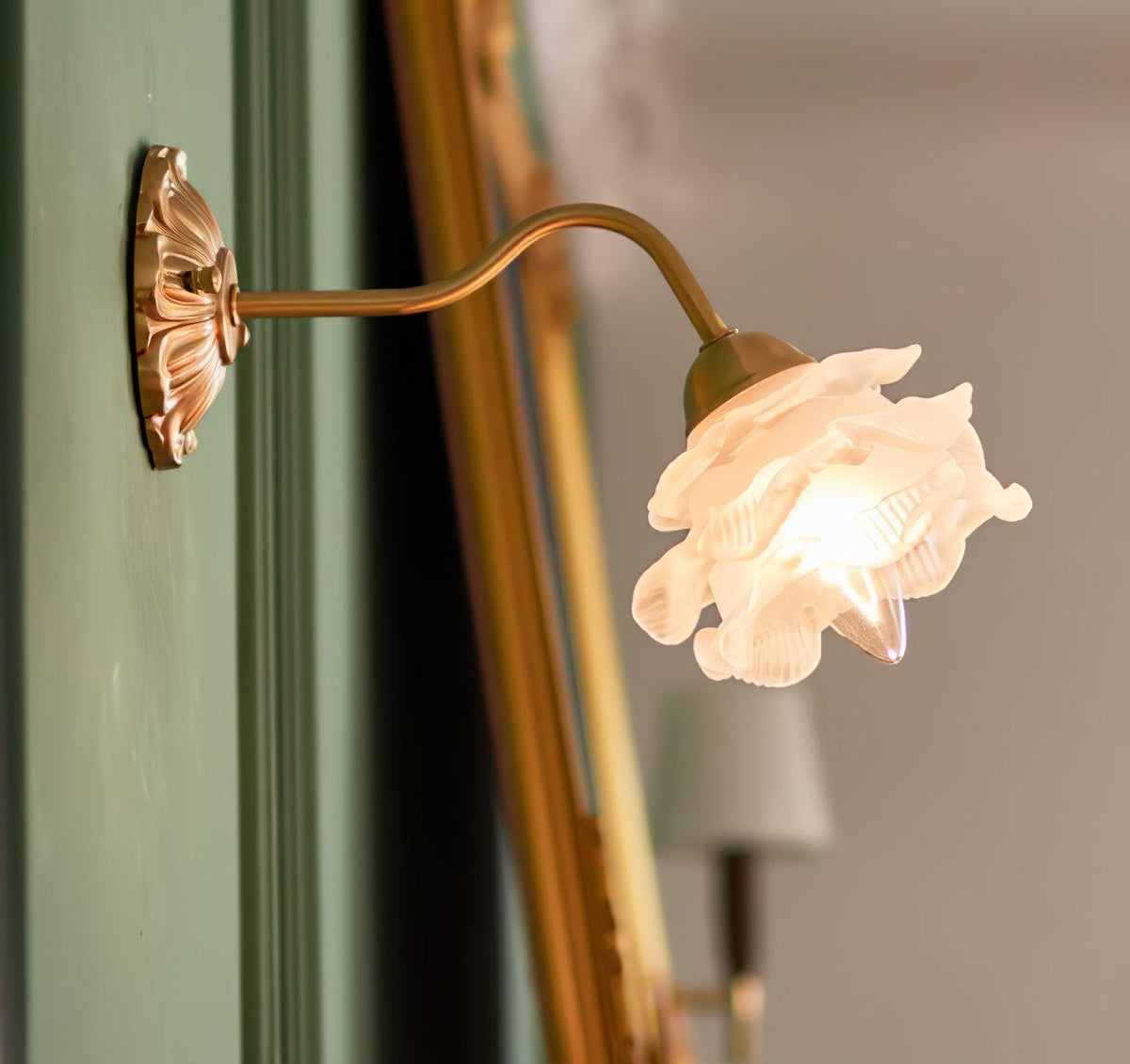 Palo Messing-Blumenmuster-Luxus-Wandleuchte