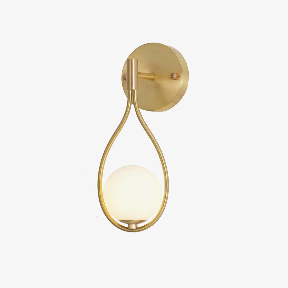 Eiralaya zeitgenössische minimalistische Wandleuchte aus Messing mit Glas für das Badezimmer | Cielum