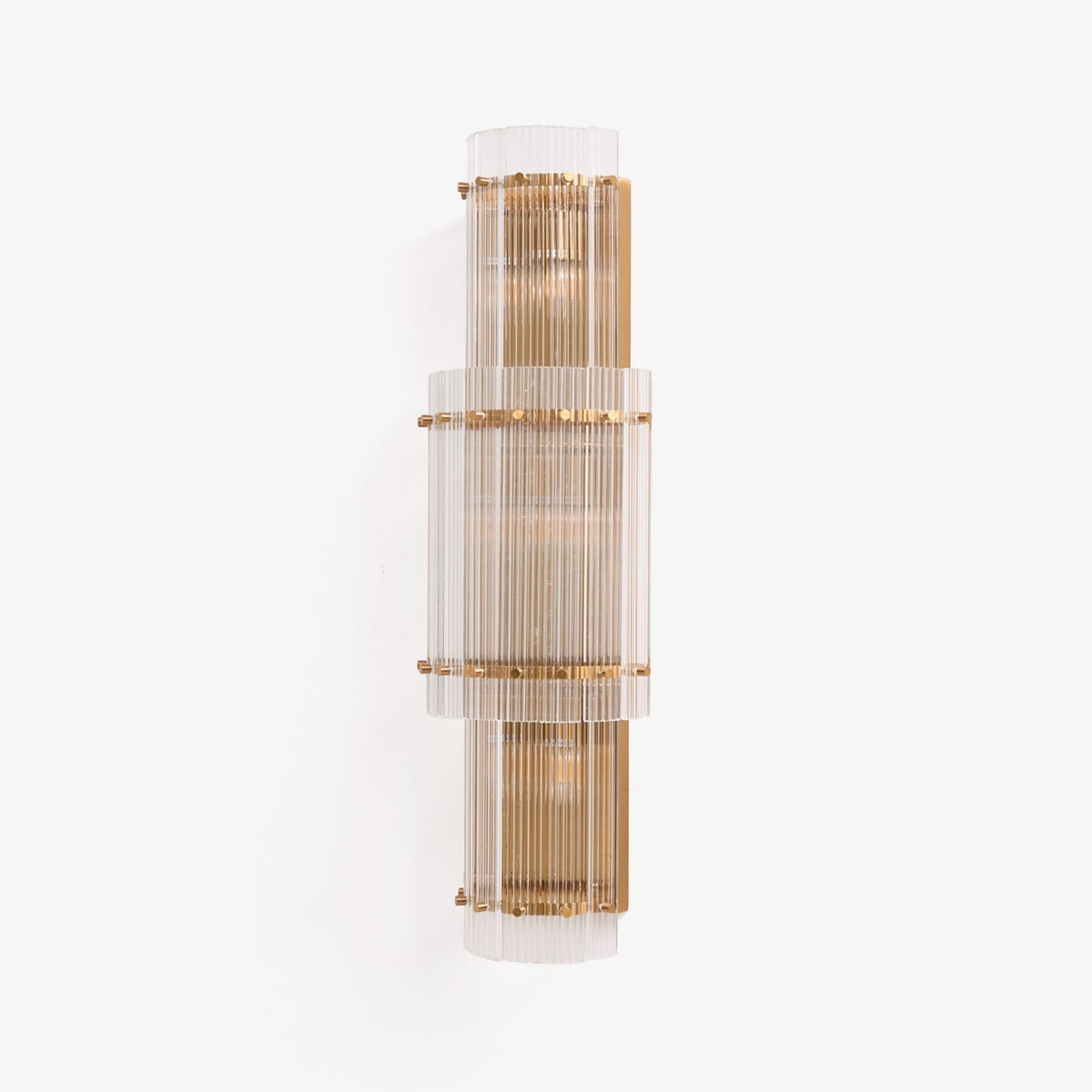 Liorivise Wandleuchte mit mehrlagigen Glaskolben in Kupfer modern vertikal