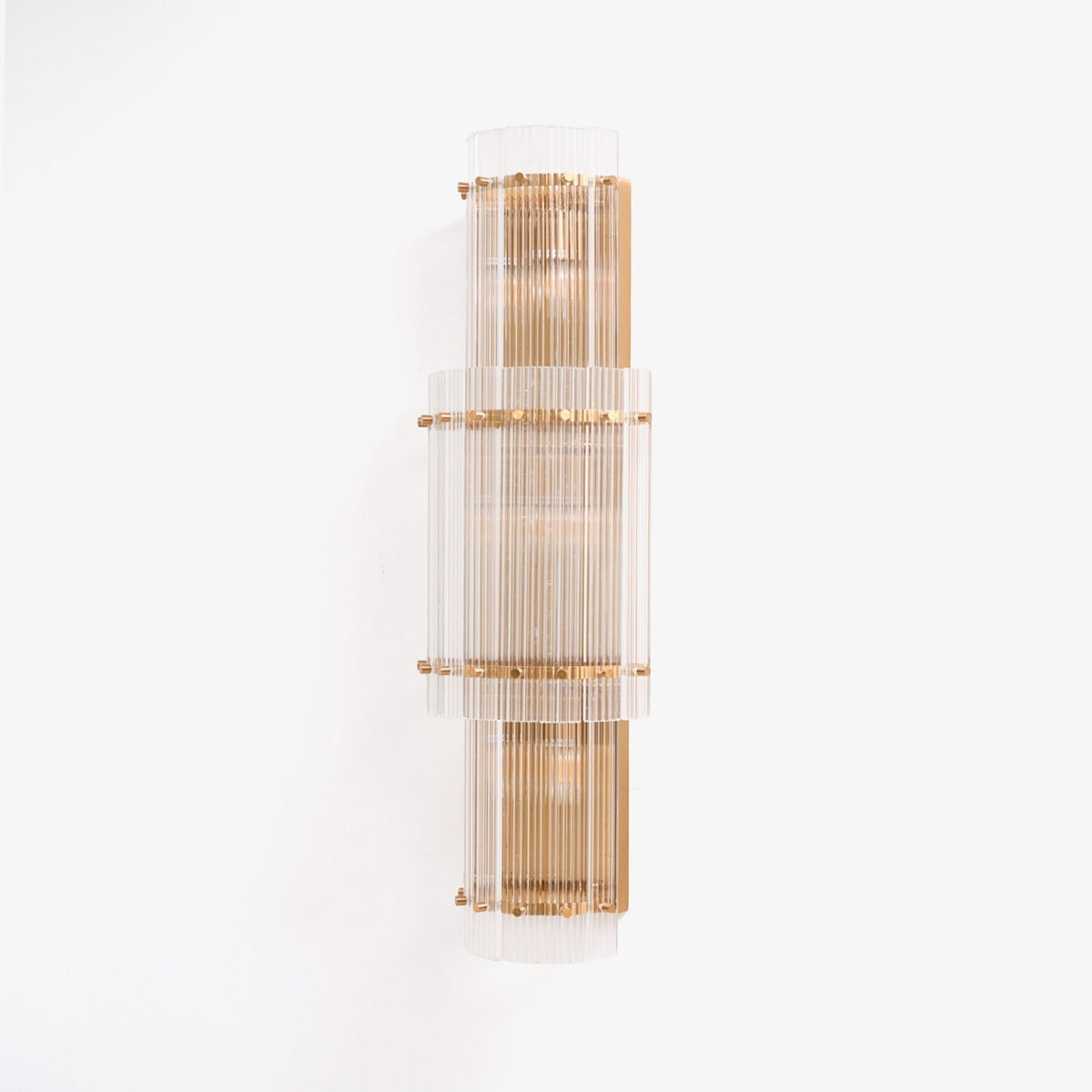 Liorivise Wandleuchte mit mehrlagigen Glaskolben in Kupfer modern vertikal
