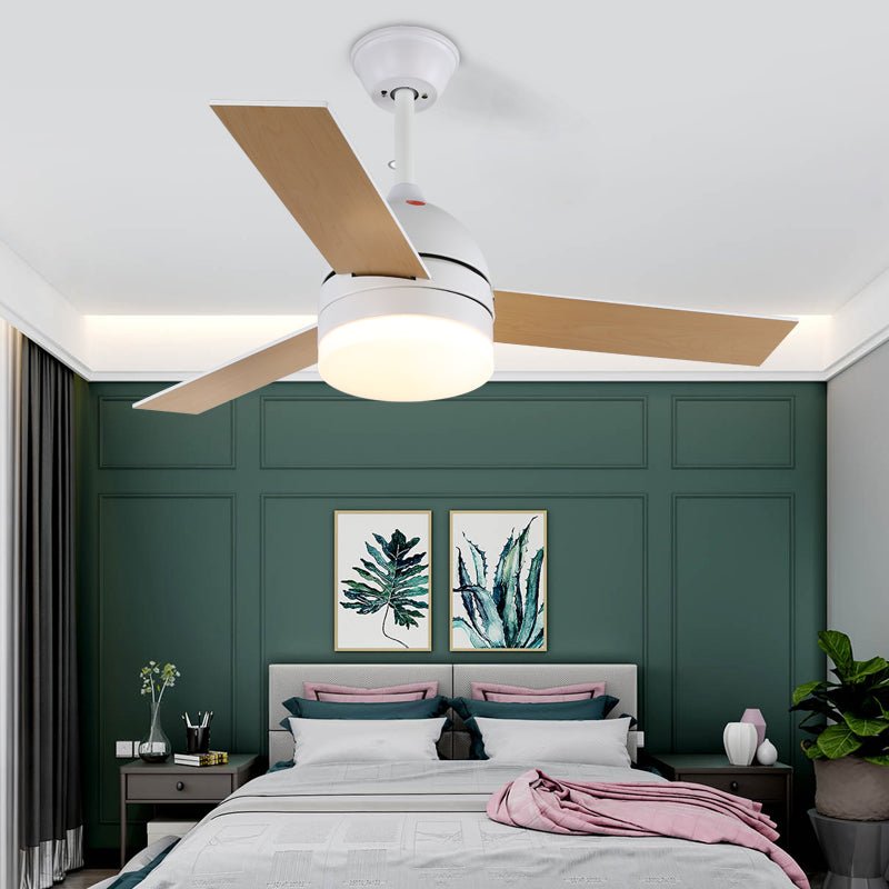 Selena Minimalistische Deckenventilator mit Beleuchtung aus Holz