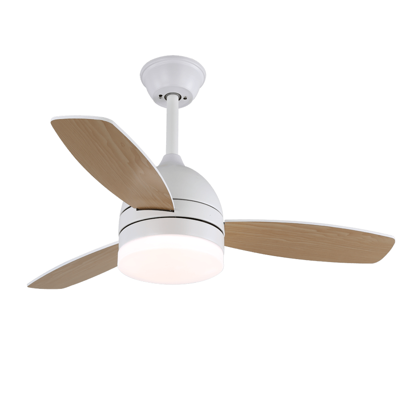 Selena Minimalistische Deckenventilator mit Beleuchtung aus Holz