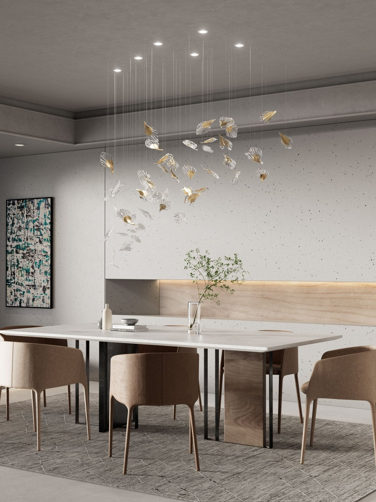 Asorus Kronleuchter Kunstvolles Blatt-Design