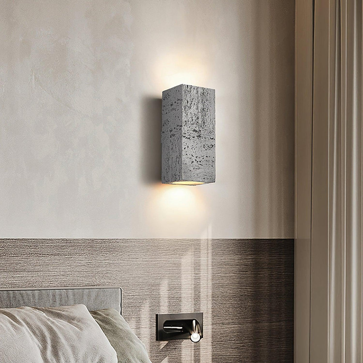 Veleraria zeitgenössische minimalistische Wandleuchte aus Verbundmaterial