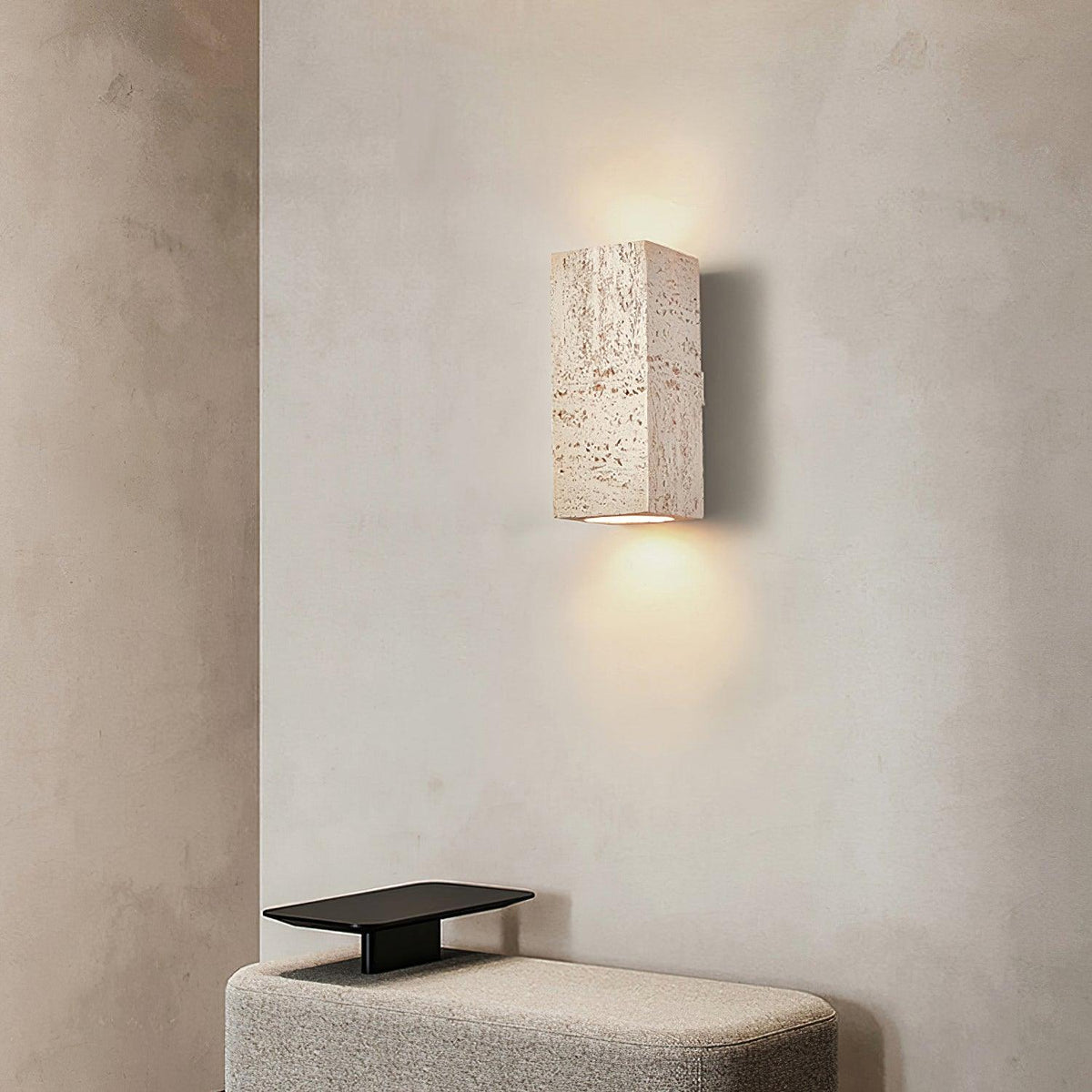 Veleraria zeitgenössische minimalistische Wandleuchte aus Verbundmaterial
