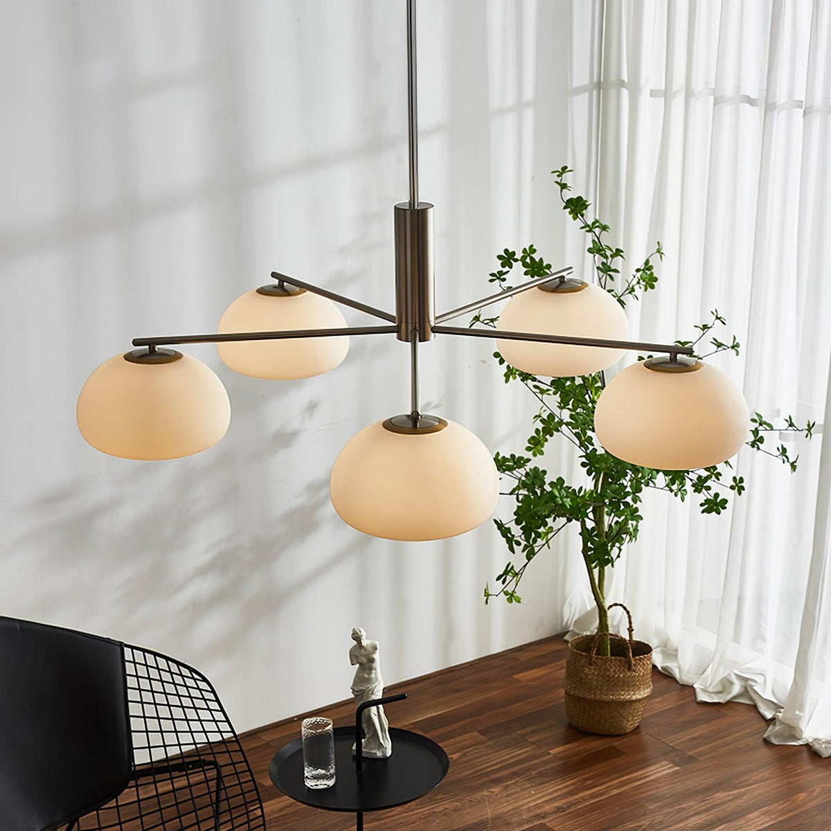 Celeneon Luxe Kronleuchter aus Glas