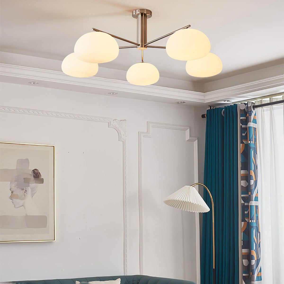 Celeneon Luxe Kronleuchter aus Glas