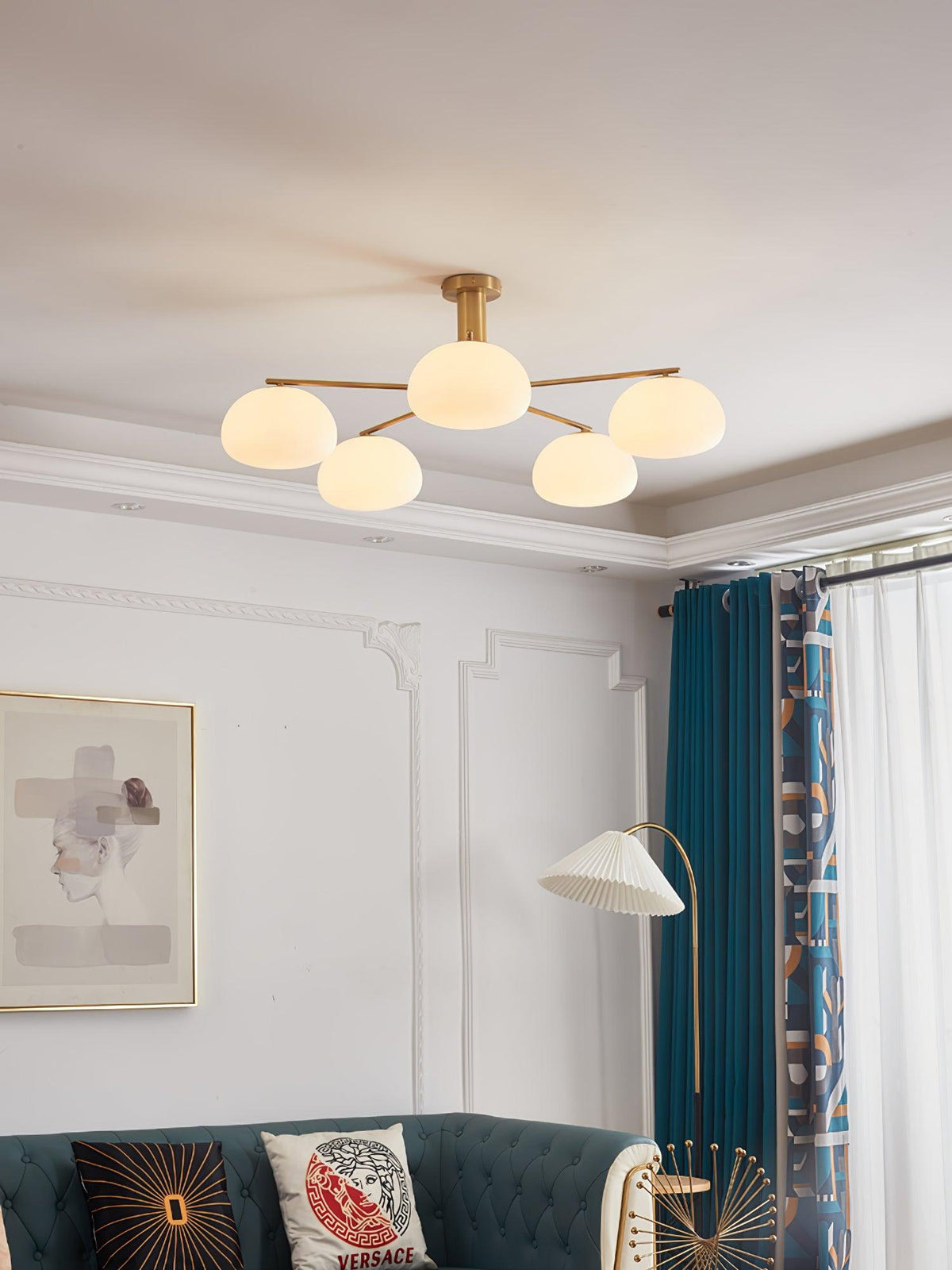 Celeneon Luxe Kronleuchter aus Glas