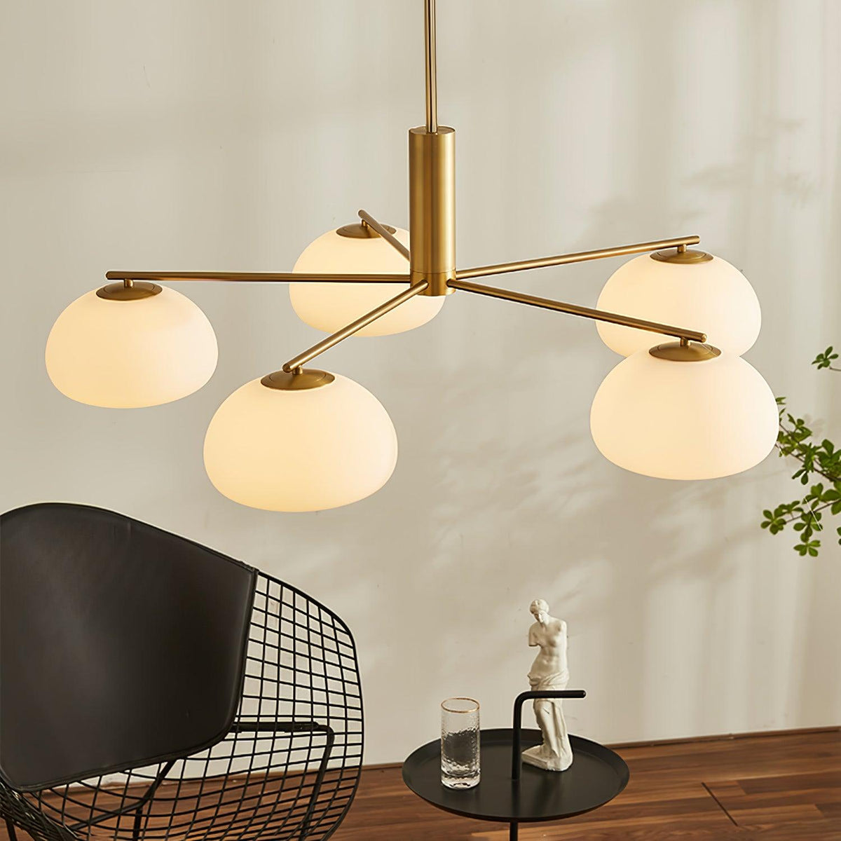 Celeneon Luxe Kronleuchter aus Glas