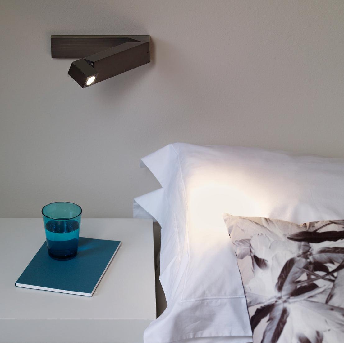 LED-Wandleuchte Aluminiumlegierung Körper Matt Schwarz Nickel Minimalistisch