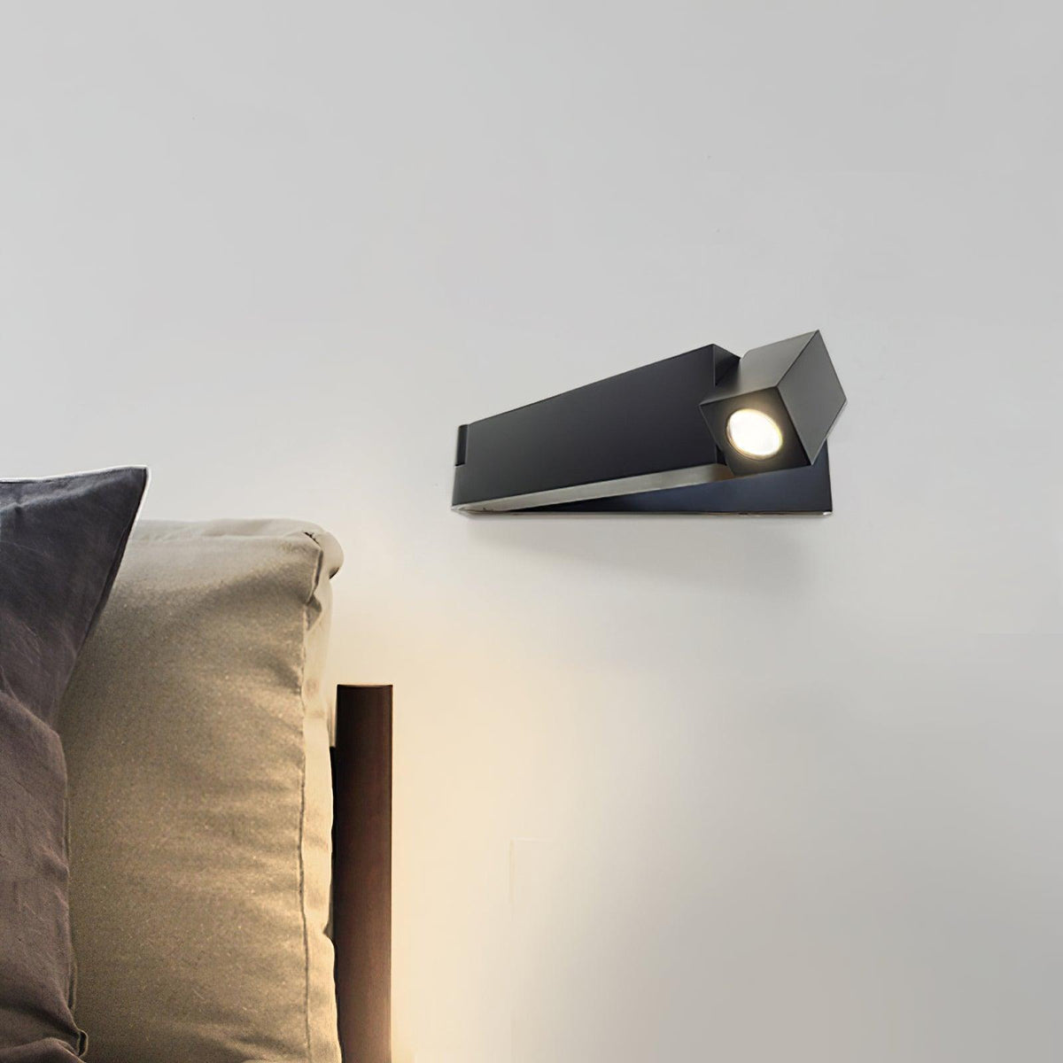 LED-Wandleuchte Aluminiumlegierung Körper Matt Schwarz Nickel Minimalistisch