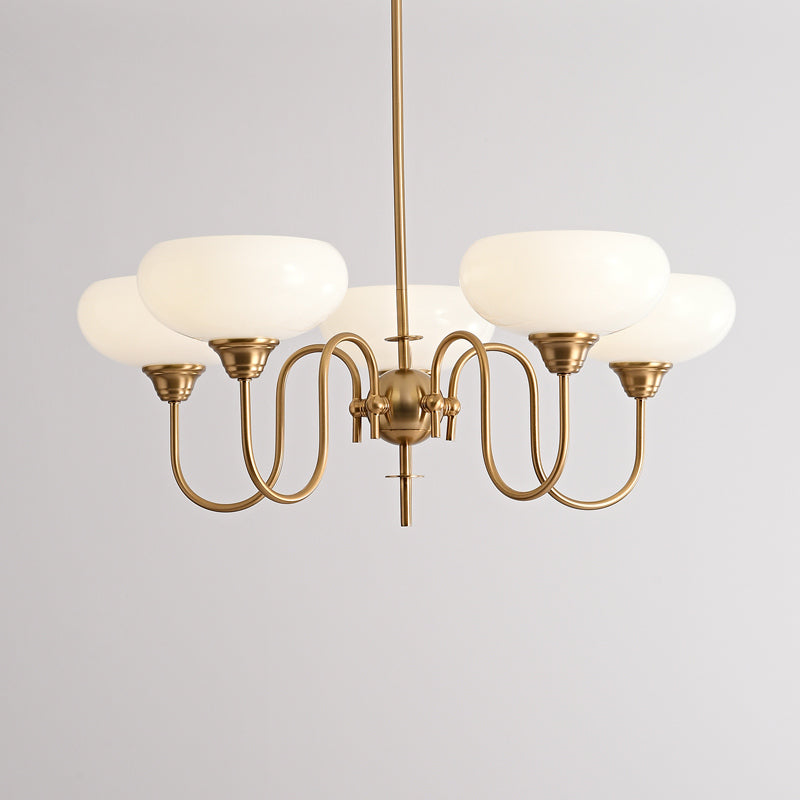 Arisha Vintage LED Metall Glas Kronleuchter Wohnzimmer
