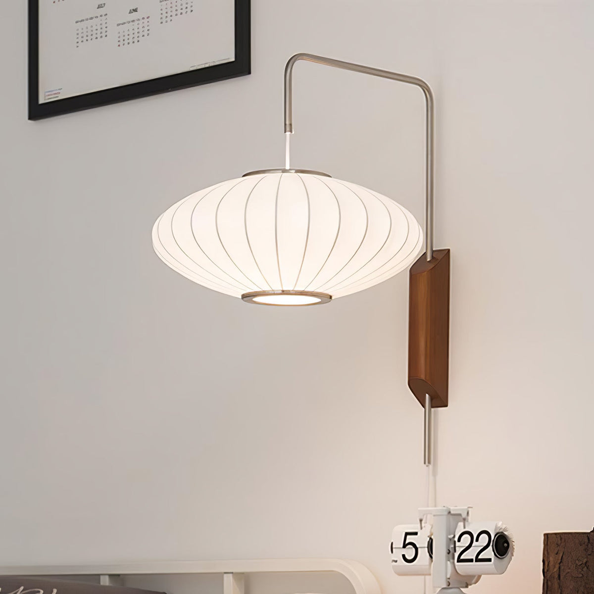 Evphael Premium nordische Kunst-Wandleuchte mit Kugel in Kieselsteinform