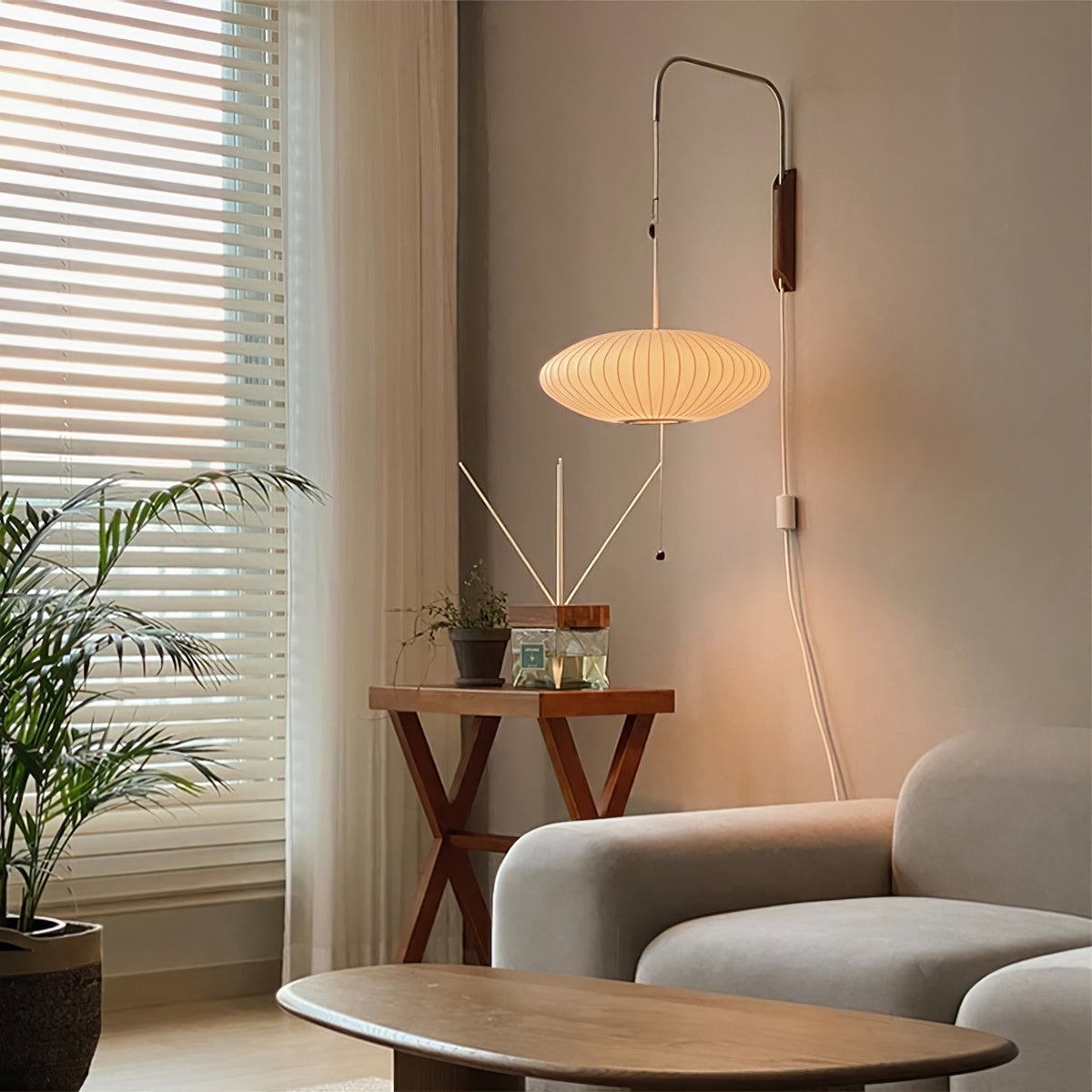 Evphael Premium nordische Kunst-Wandleuchte mit Kugel in Kieselsteinform