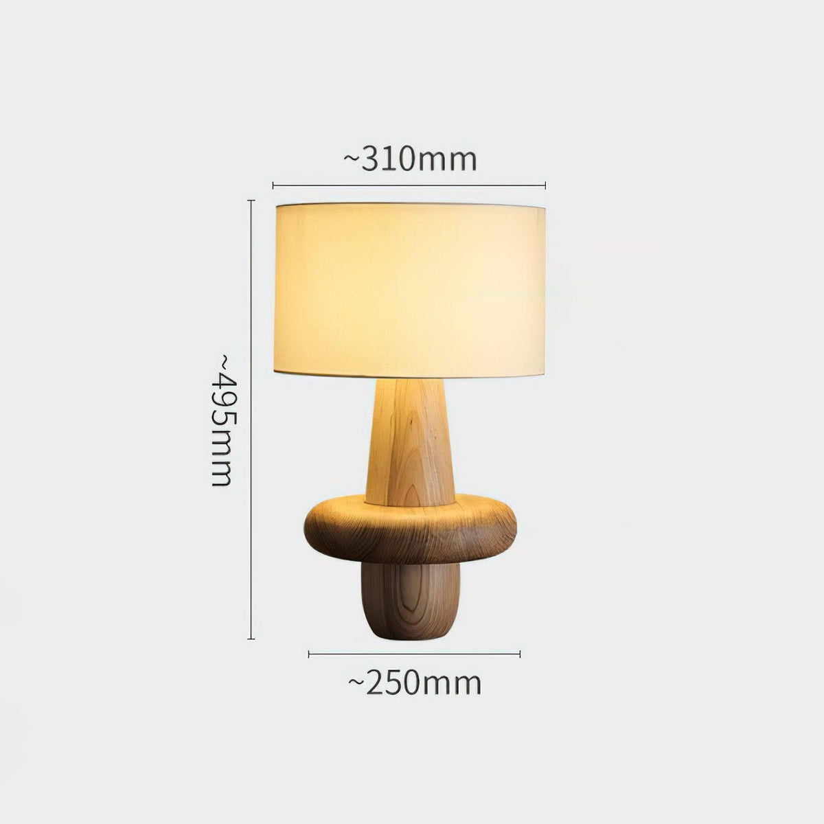 Ring Minimalistische Tischleuchte aus Holz