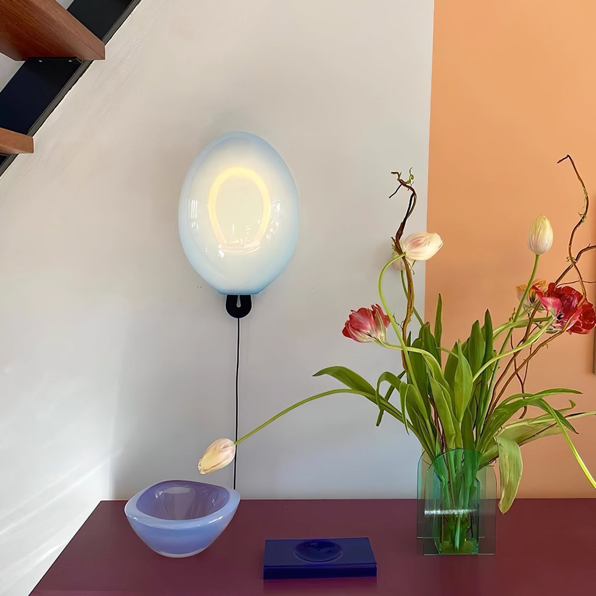 Lysolila Premium zeitgenössische Kunstglas-Wandleuchte