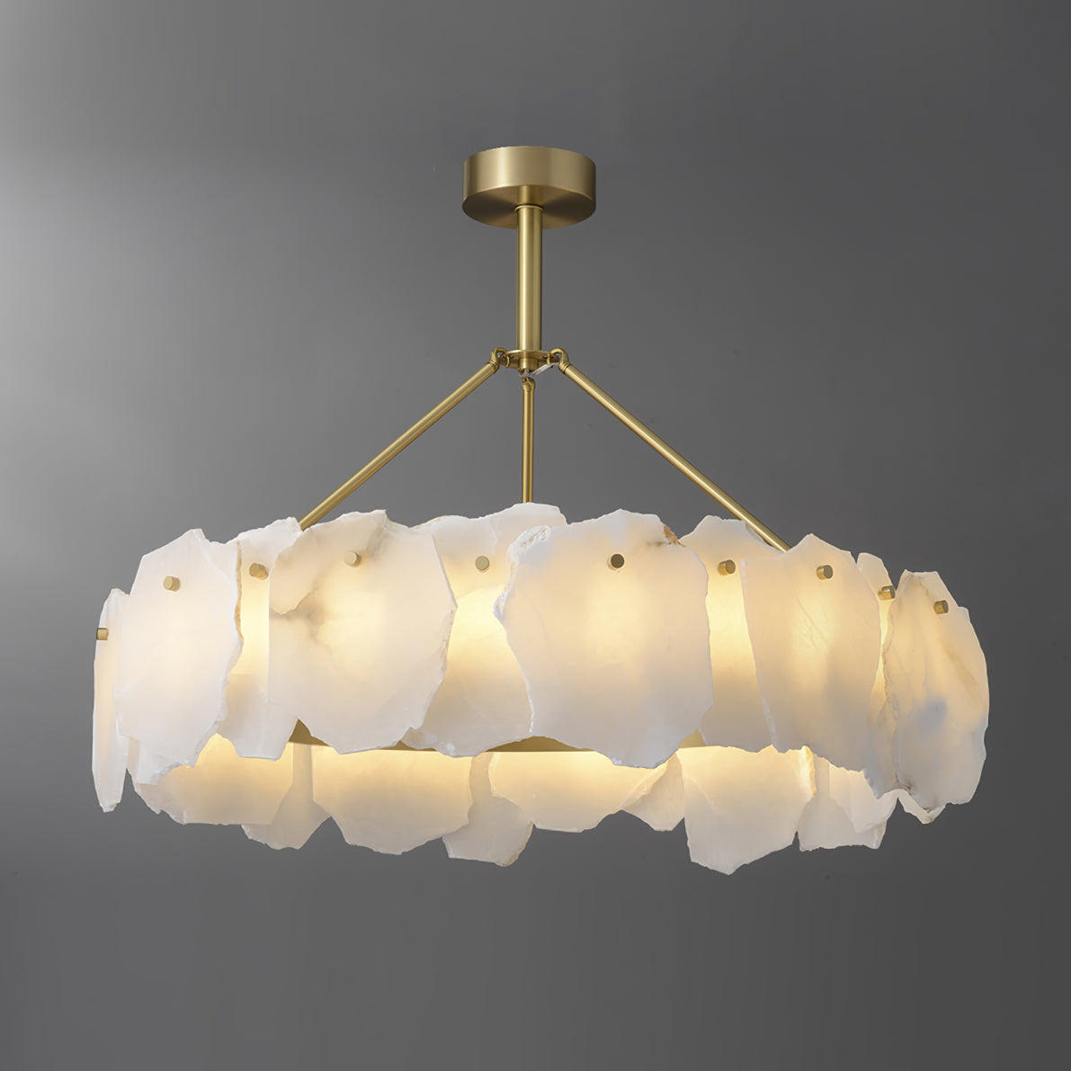 Telen Kronleuchter Alabaster mehrschichtige Halo