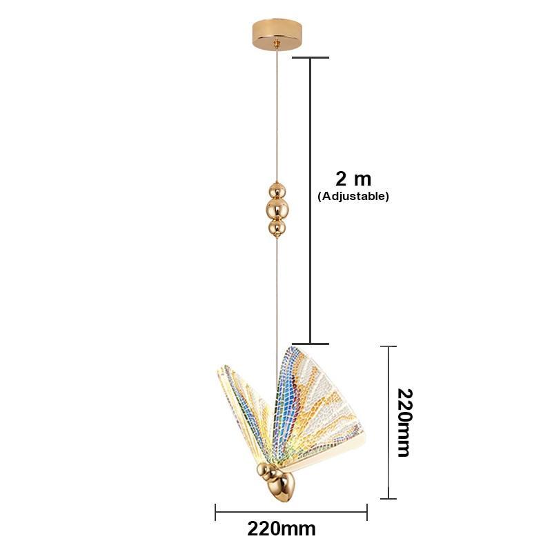 Kristy   Pendelleuchte Gold/Bunt Schlaf/Wohnzimmer Eisen