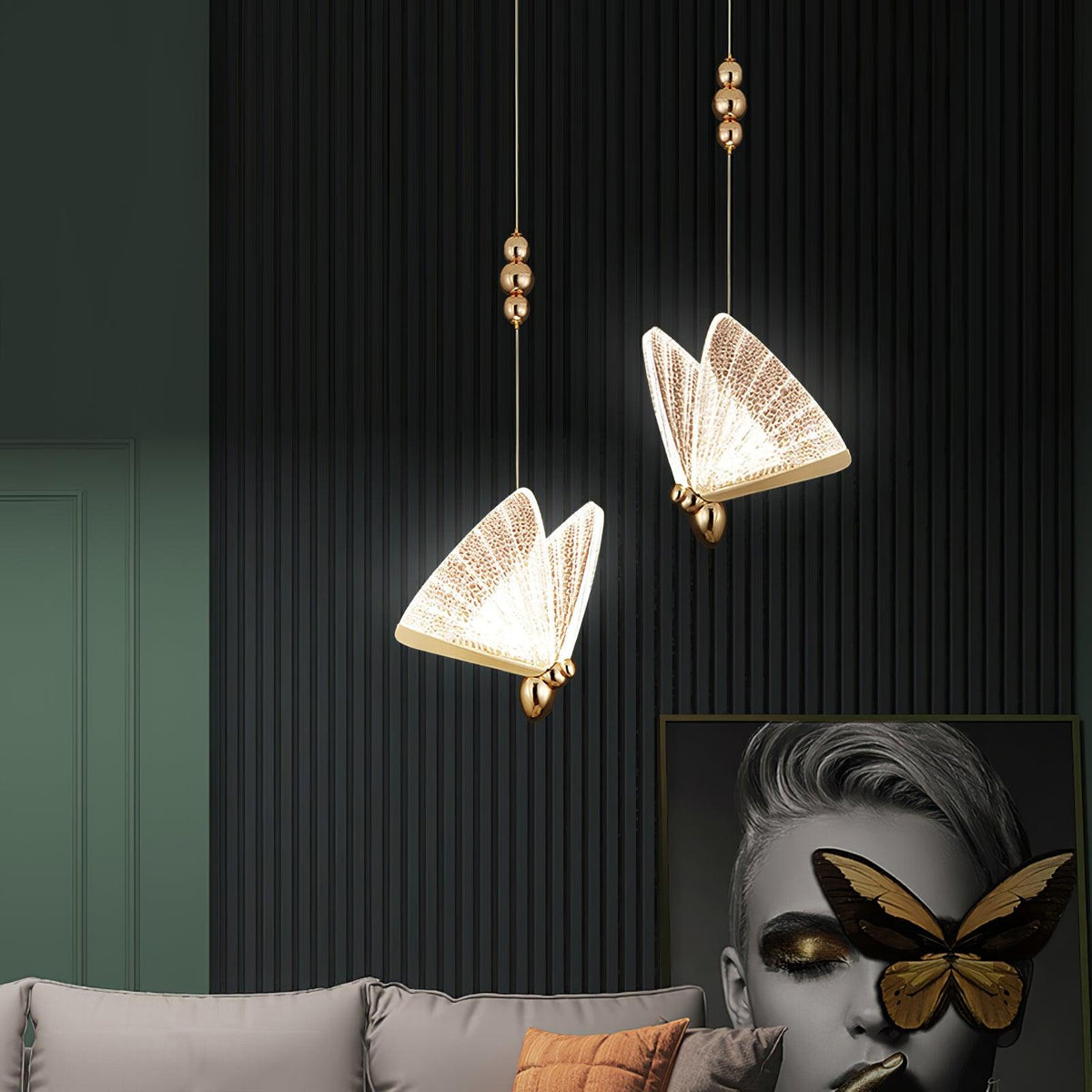 Elaaneria moderne Pendelleuchte mit Schmetterlingsform