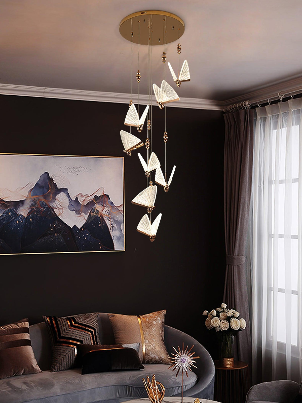 Elaaneria moderne Pendelleuchte mit Schmetterlingsform