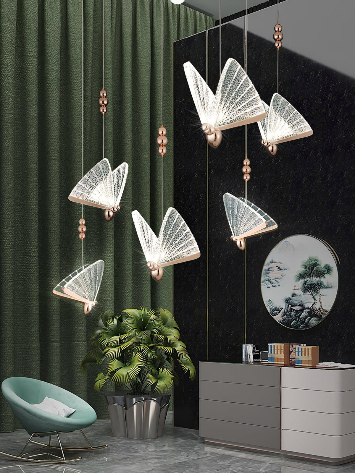 Elaaneria moderne Pendelleuchte mit Schmetterlingsform