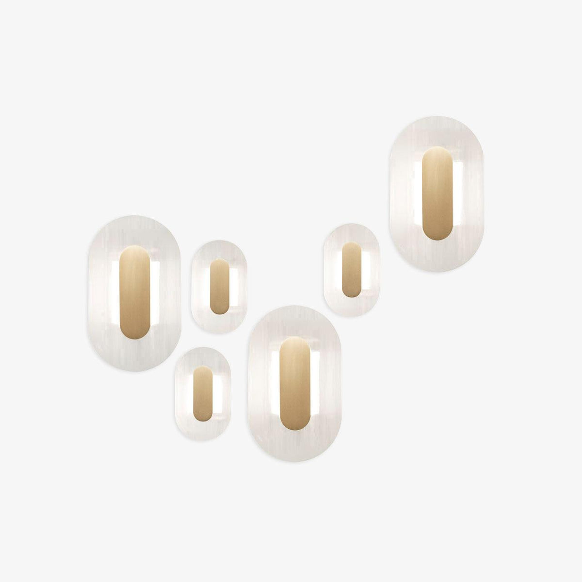 Dexven Premium skandinavische Kunst-Knopf-Glas-Wandleuchte