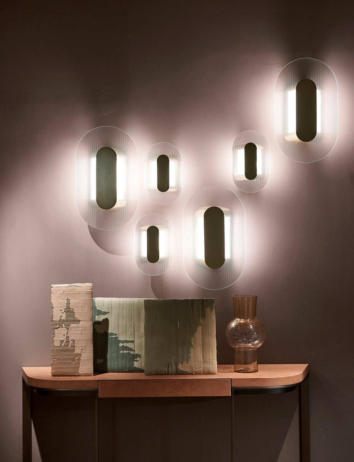 Dexven Premium skandinavische Kunst-Knopf-Glas-Wandleuchte