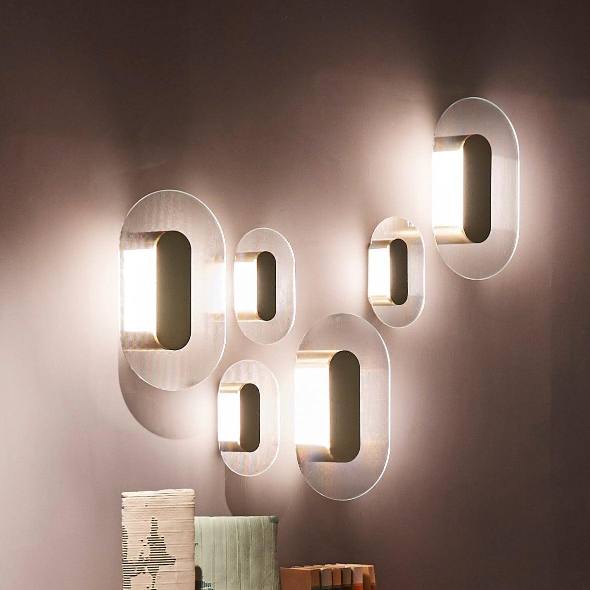 Dexven Premium skandinavische Kunst-Knopf-Glas-Wandleuchte