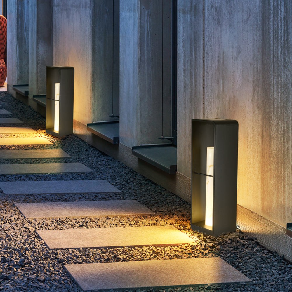 Ray Außenstehleuchte Minimalistisch Quadrat LED  Metall Garten Flur