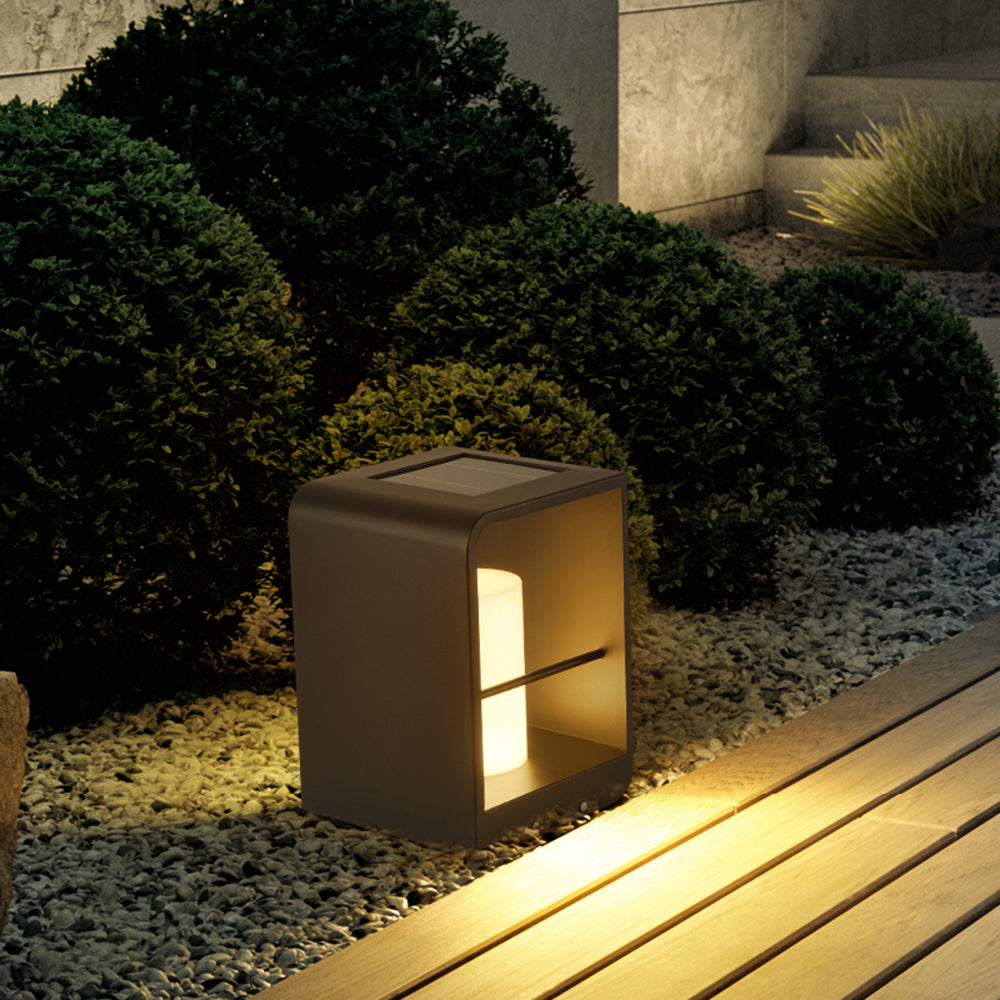 Ray Außenstehleuchte Minimalistisch Quadrat LED  Metall Garten Flur