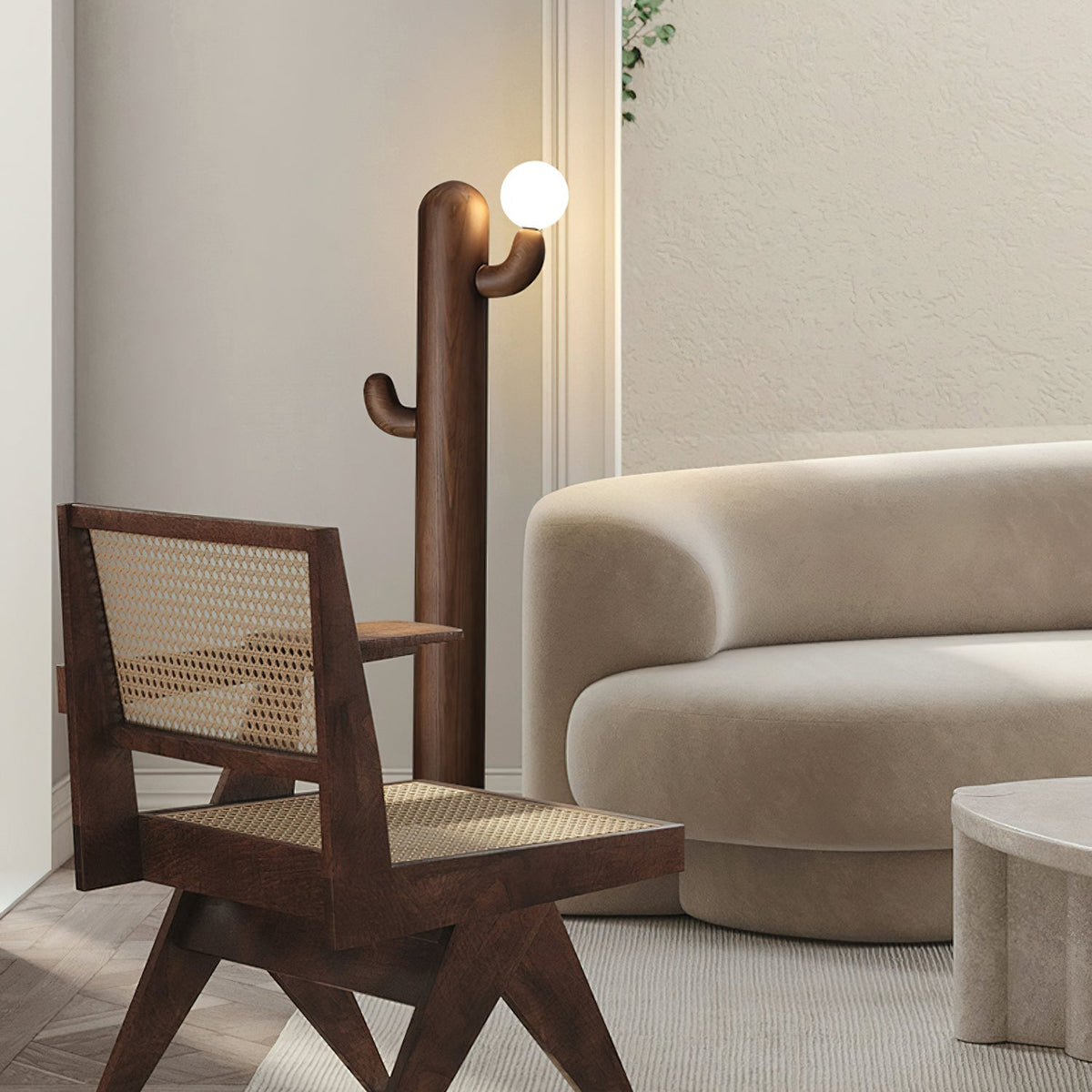 Blaze Cactus Stehleuchte aus Holz