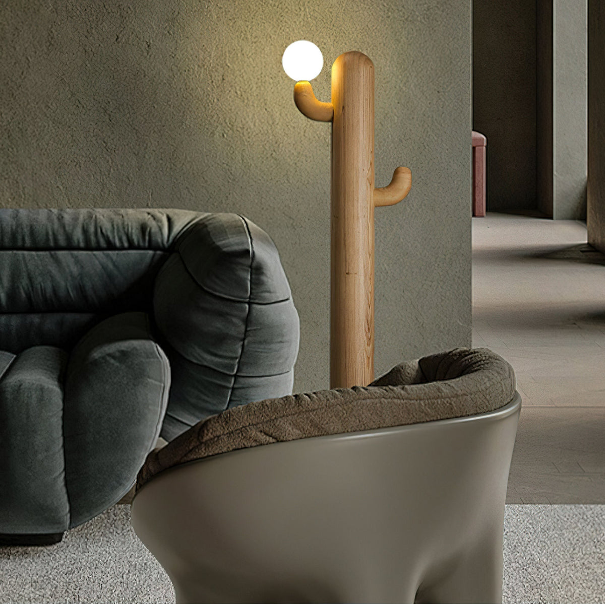 Blaze Cactus Stehleuchte aus Holz