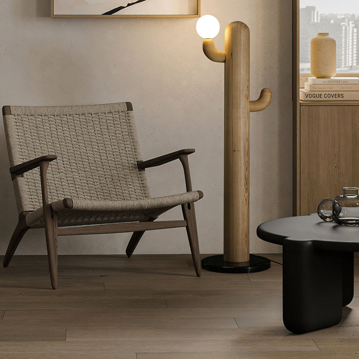 Blaze Cactus Stehleuchte aus Holz