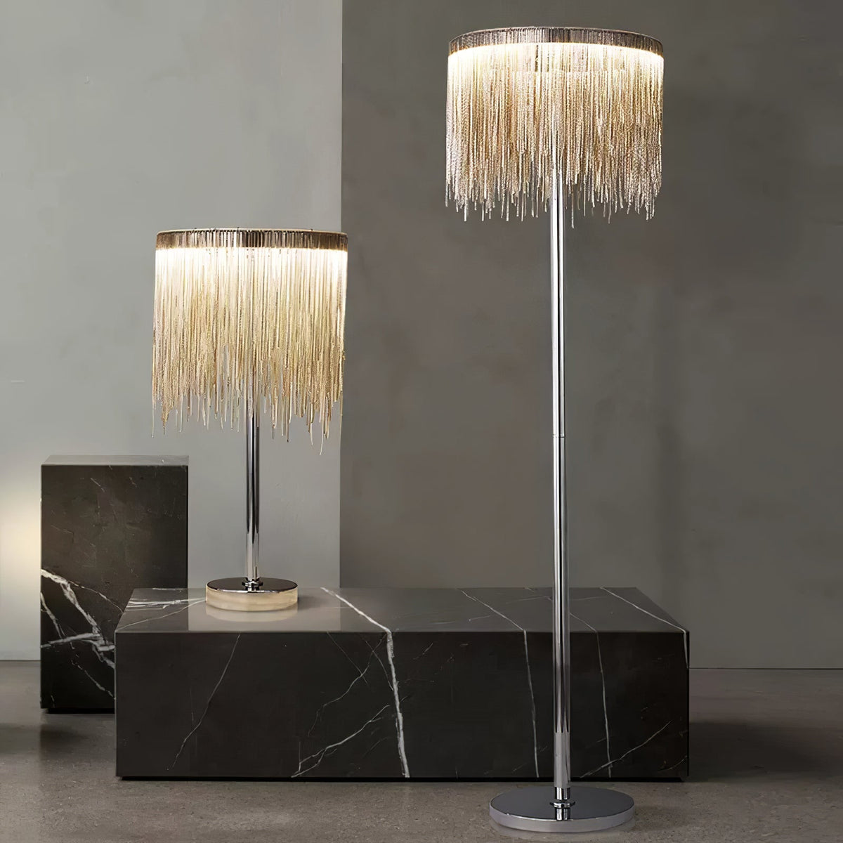 Fringe Cadena Tassel Stehleuchte