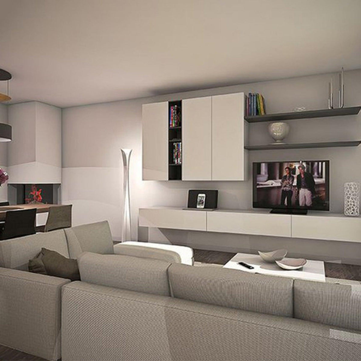Cirvel Aluminium futuristische Stehleuchte