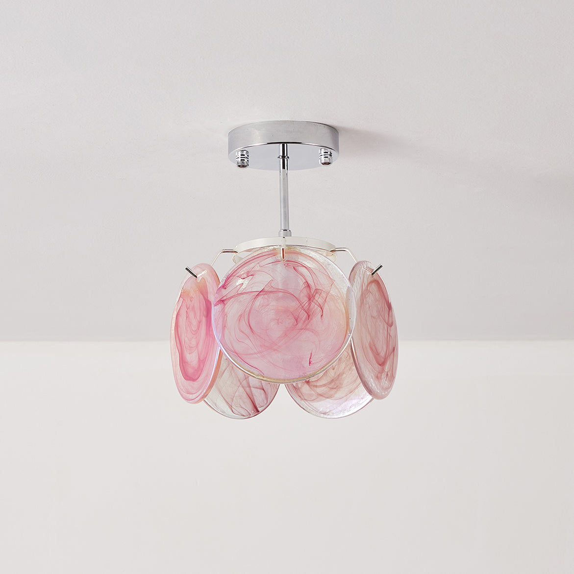 Lenira Deckenleuchte aus Kunstglas in Blau, modern