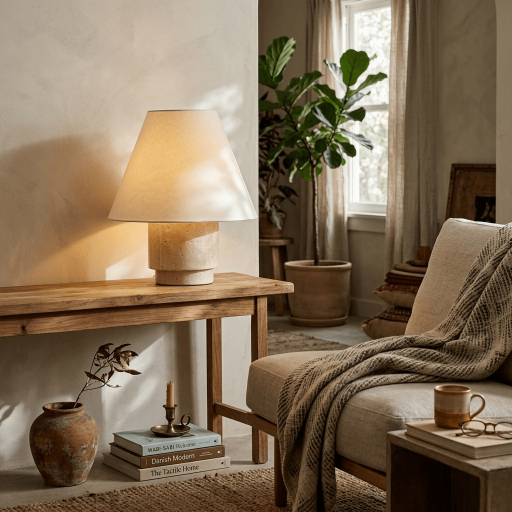 Cedric Travertine Tischleuchte