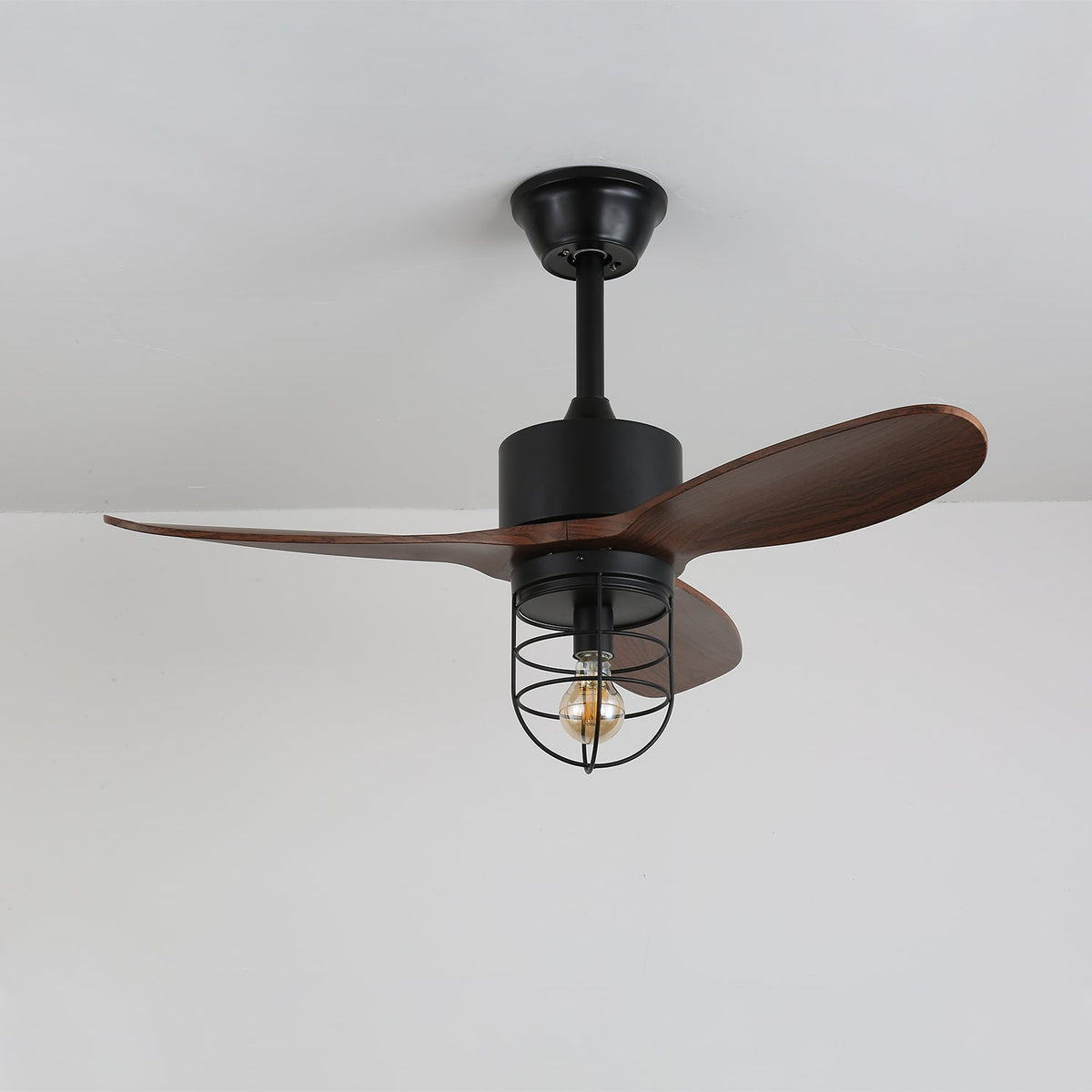Brisora Industrieller Deckenventilator mit Beleuchtung aus Holz